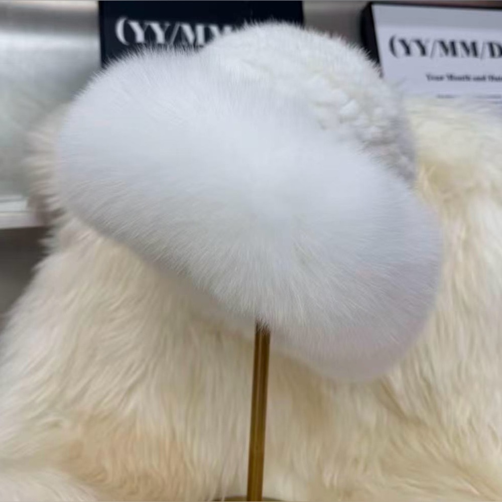 Fluffy White Hat